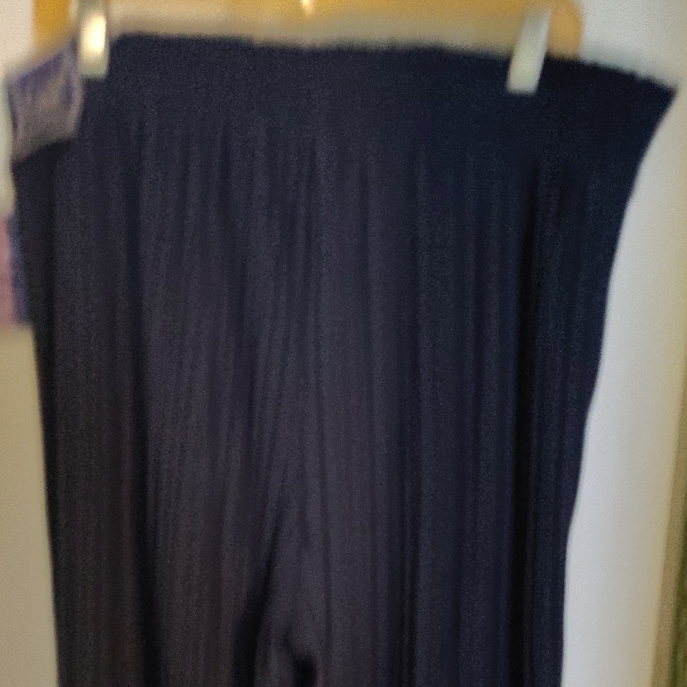 Elegant Navy Wide Leg Pants - Picture 5 of 7
